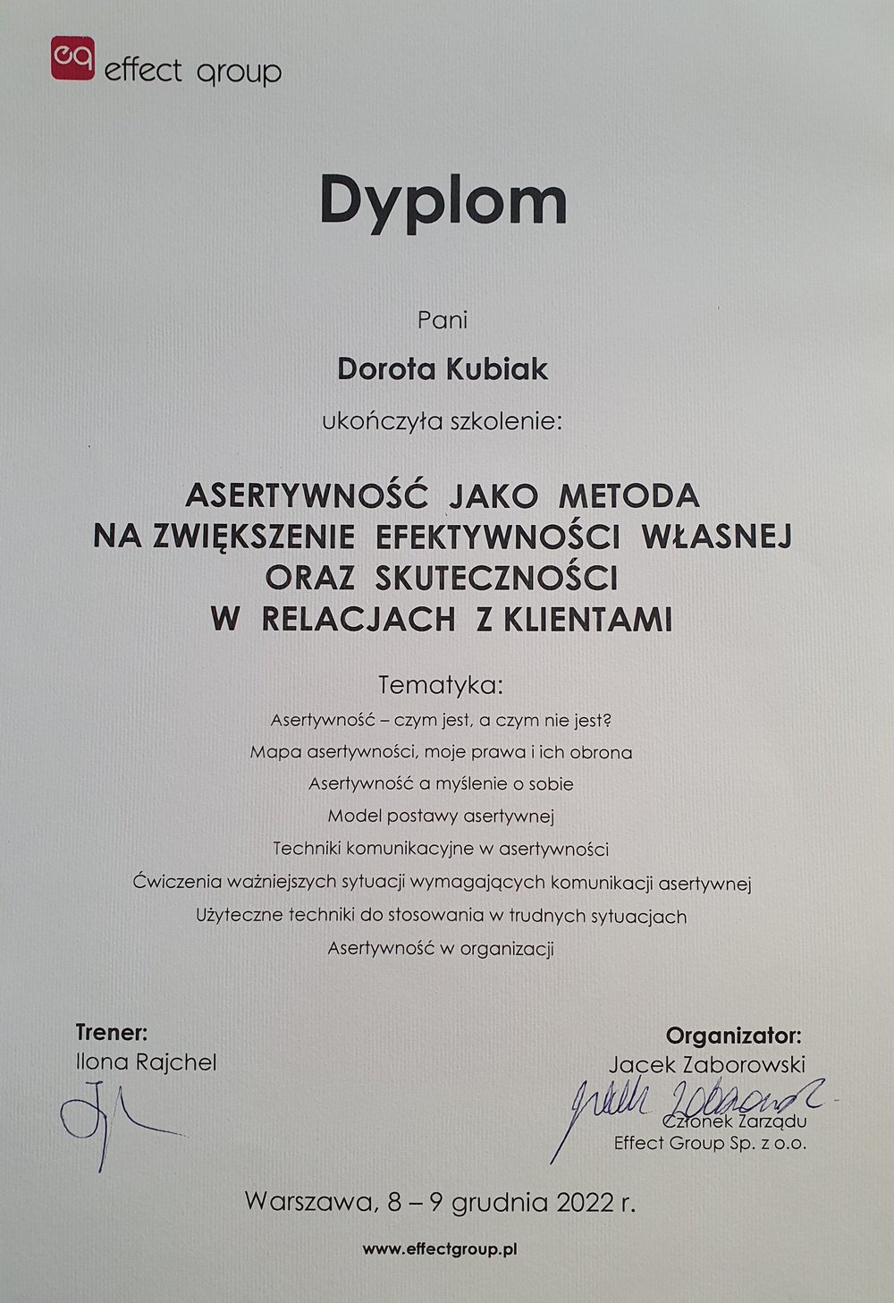 Asertywność w relacjach z klientami