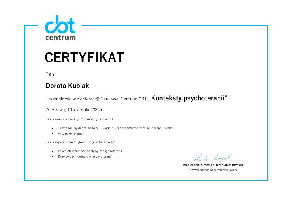 Konferencja: Konteksty psychoterapii