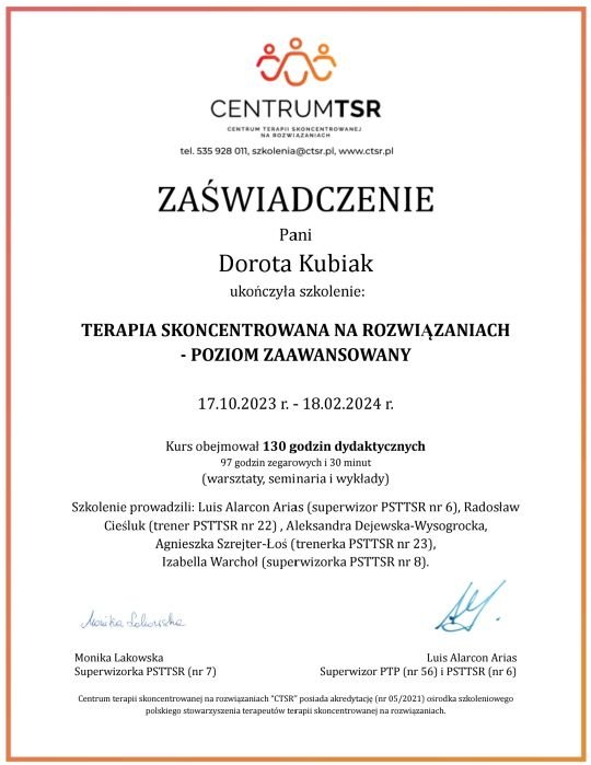 TSR — poziom zaawansowany